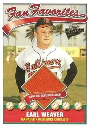 2004 Topps All-Time Fan Favorites - Relics #FFR-EW - Earl Weaver - Baltimore Orioles