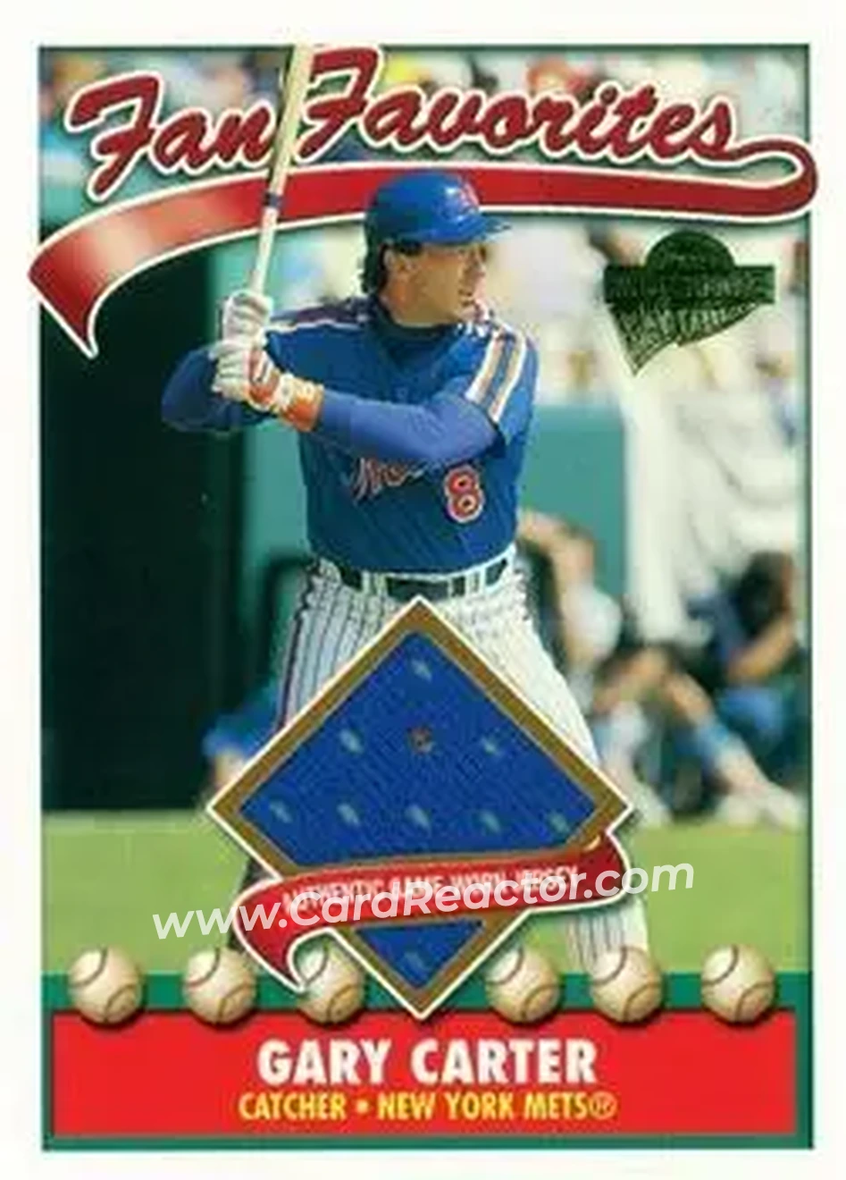 2004 Topps All-Time Fan Favorites - Relics #FFR-GC - Gary Carter - New York Mets - Front