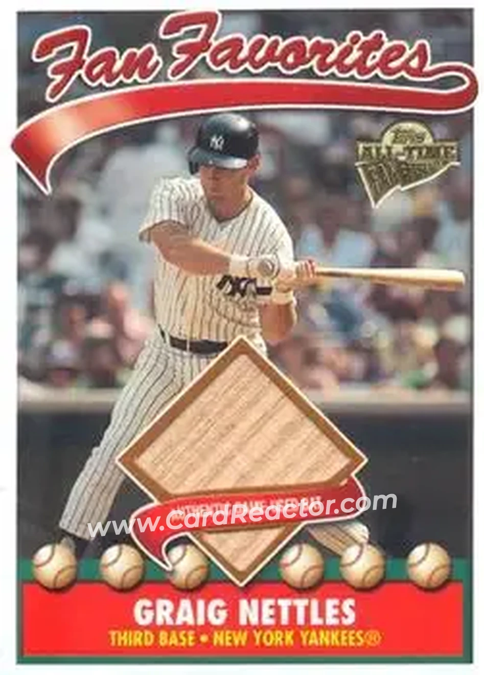 2004 Topps All-Time Fan Favorites - Relics #FFR-GN - Graig Nettles - New York Yankees - Front