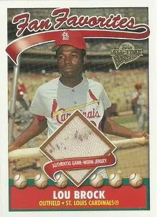 2004 Topps All-Time Fan Favorites - Relics #FFR-LB - Lou Brock - St. Louis Cardinals