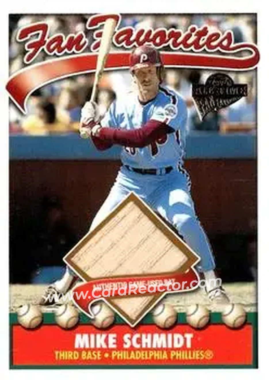 2004 Topps All-Time Fan Favorites - Relics #FFR-MS - Mike Schmidt - Philadelphia Phillies - Front
