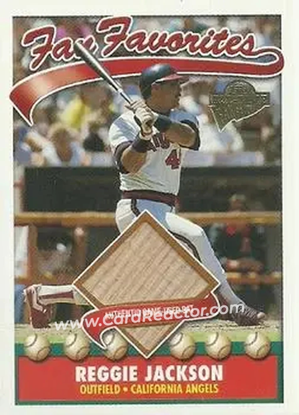 2004 Topps All-Time Fan Favorites - Relics #FFR-RJ - Reggie Jackson (b.1946 OF) - California Angels - Front 2004 Topps All-Time Fan Favorites - Relics #FFR-RJ - Reggie Jackson (b.1946 OF) - California Angels - Front