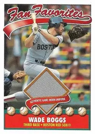 2004 Topps All-Time Fan Favorites - Relics #FFR-WB - Wade Boggs - Boston Red Sox