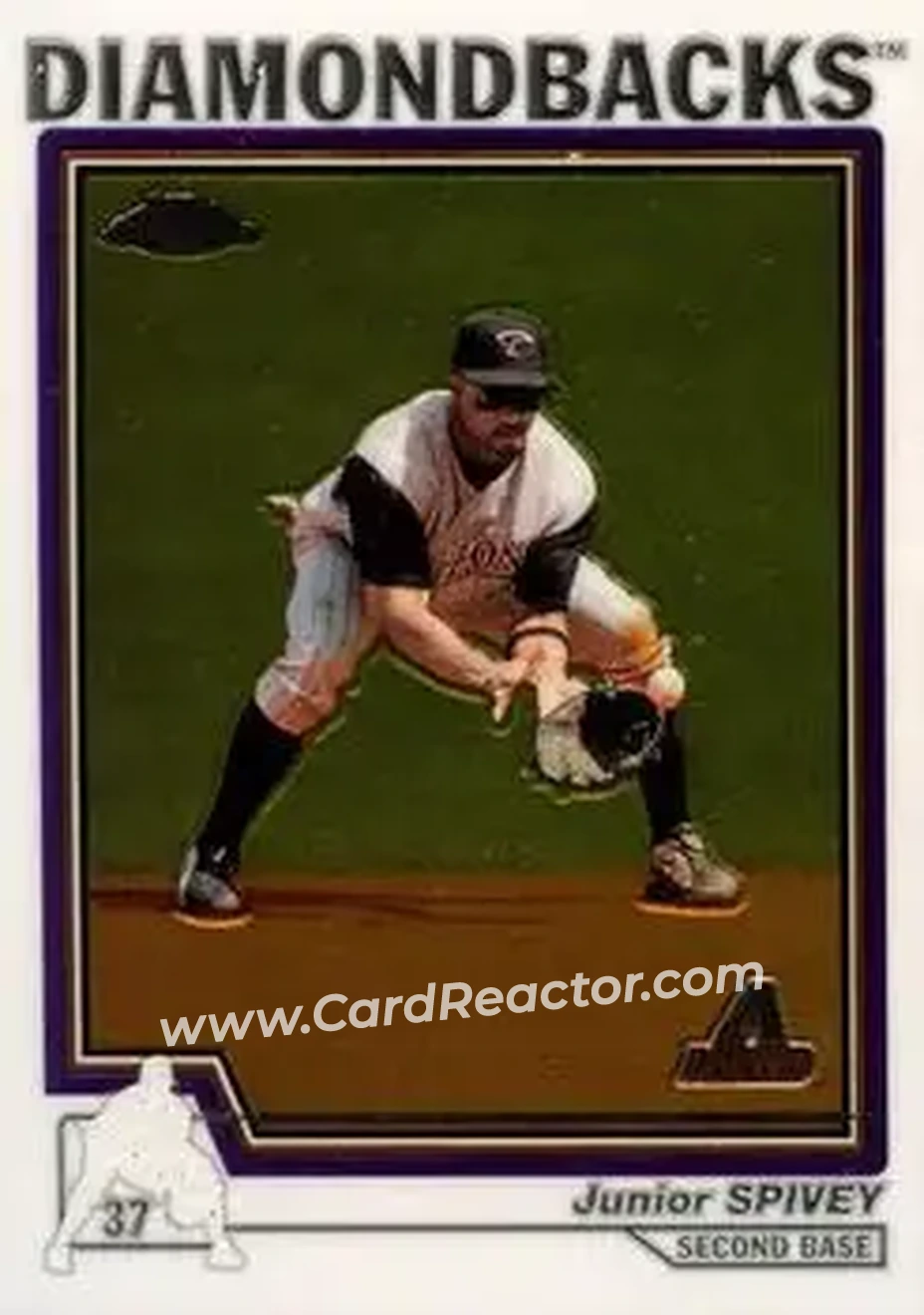 2004 Topps Chrome #14 - Junior Spivey - Arizona Diamondbacks - Front