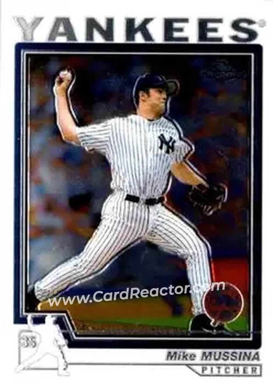 2004 Topps Chrome #27 - Mike Mussina - New York Yankees - Front