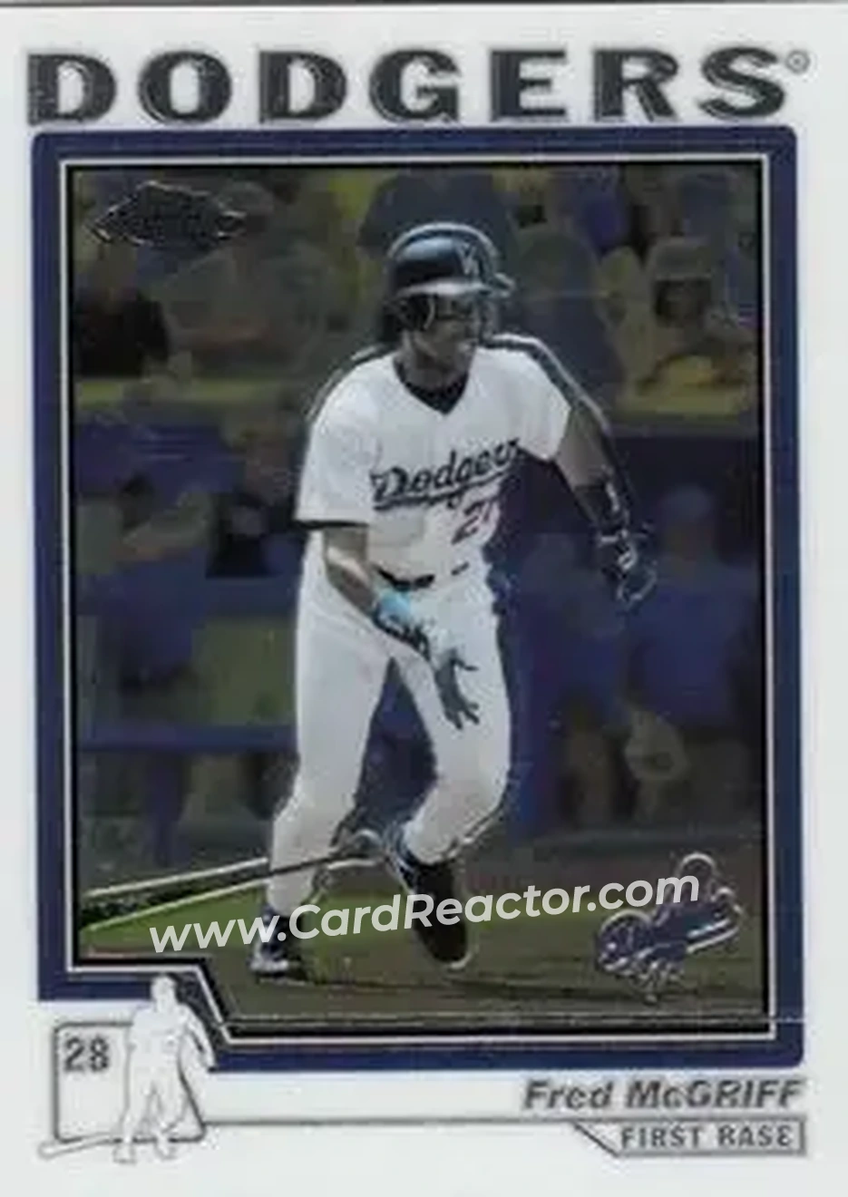 2004 Topps Chrome #28 - Fred McGriff - Los Angeles Dodgers - Front