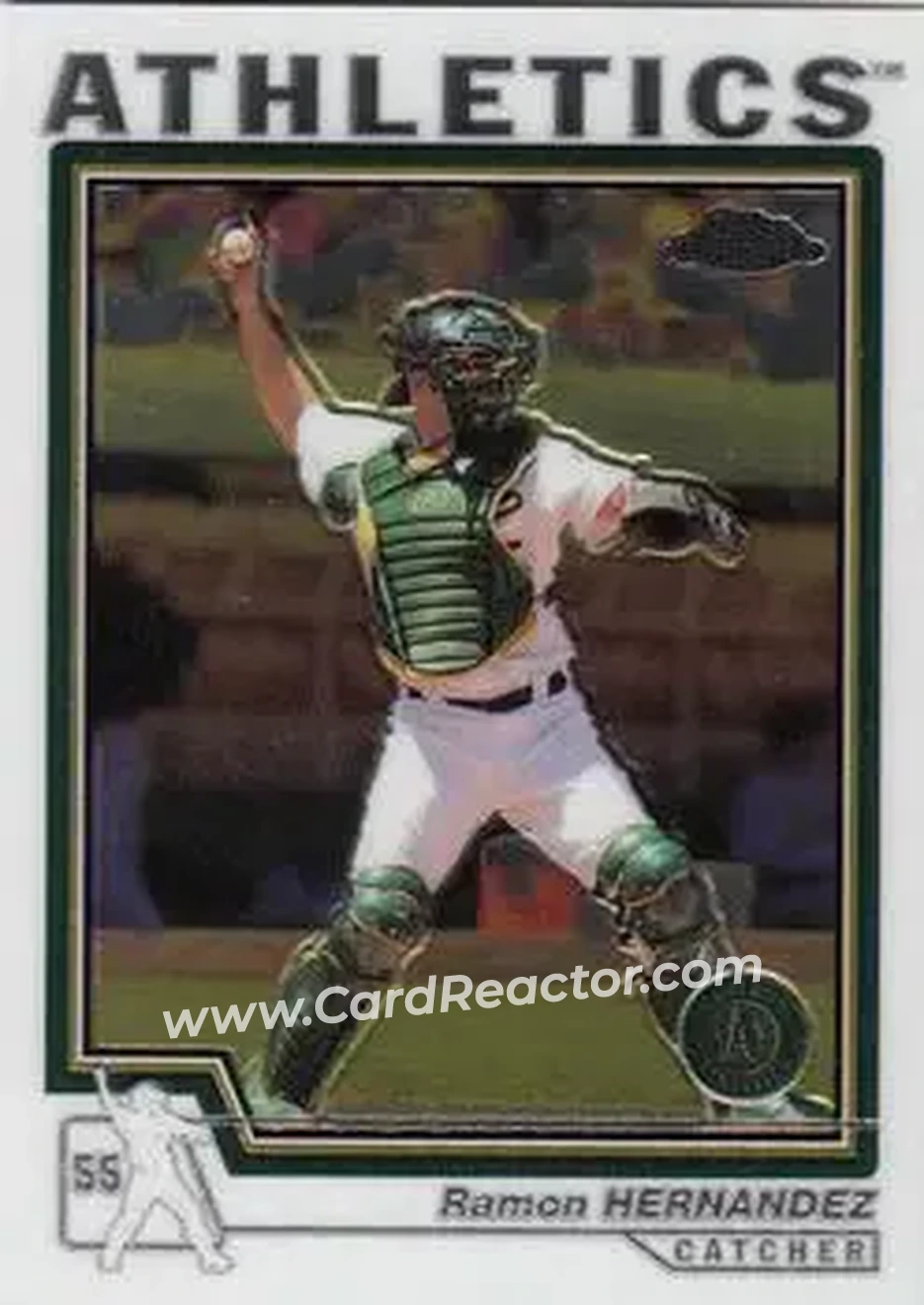 2004 Topps Chrome #34 - Ramon Hernandez - Oakland Athletics - Front