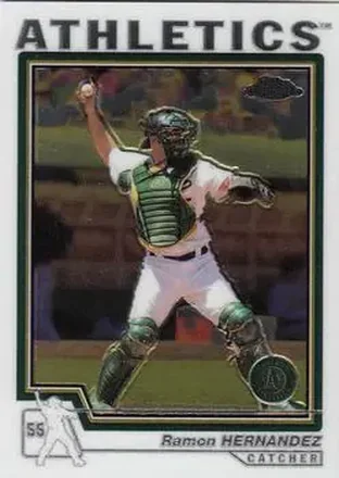 2004 Topps Chrome #34 - Ramon Hernandez - Oakland Athletics