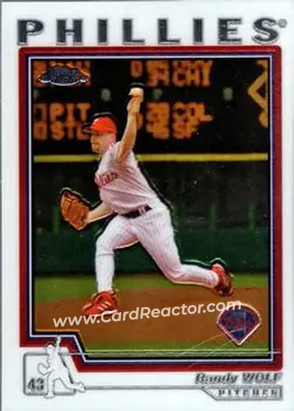 2004 Topps Chrome #36 - Randy Wolf - Philadelphia Phillies - Front