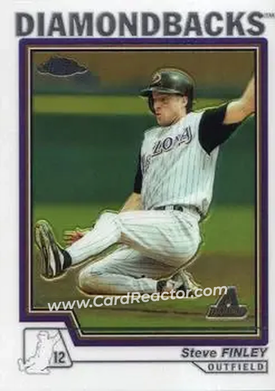 2004 Topps Chrome #44 - Steve Finley - Arizona Diamondbacks - Front