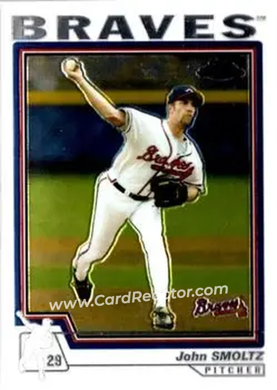 2004 Topps Chrome #45 - John Smoltz - Atlanta Braves - Front