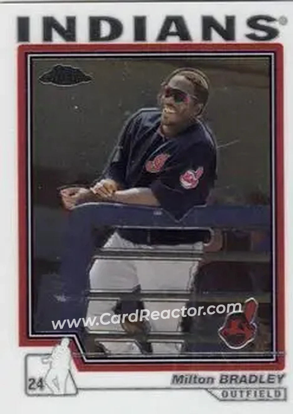 2004 Topps Chrome #52 - Milton Bradley - Cleveland Indians - Front