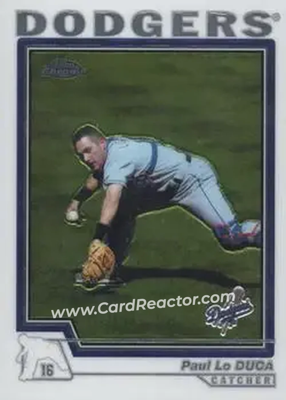 2004 Topps Chrome #58 - Paul Lo Duca - Los Angeles Dodgers - Front