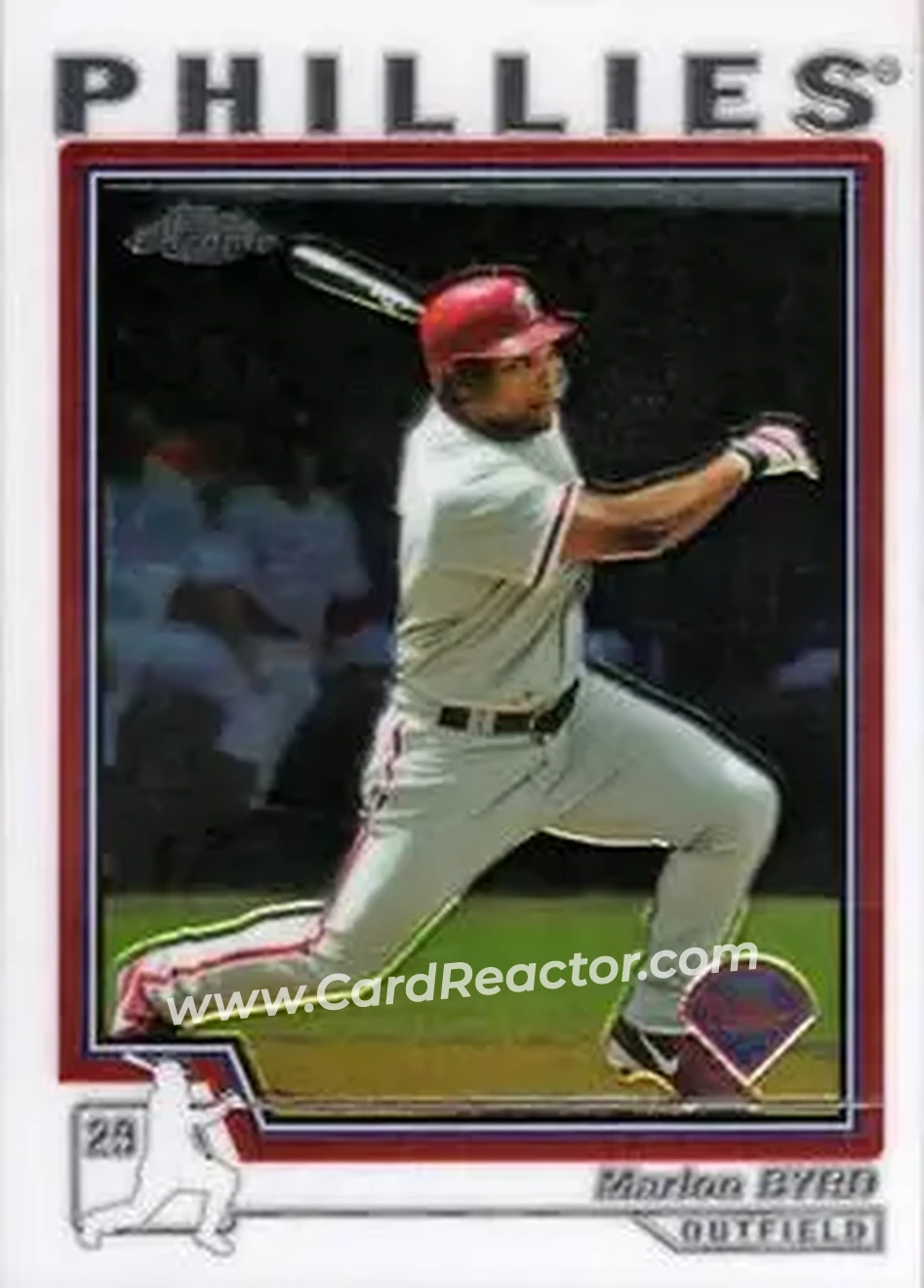 2004 Topps Chrome #69 - Marlon Byrd - Philadelphia Phillies - Front