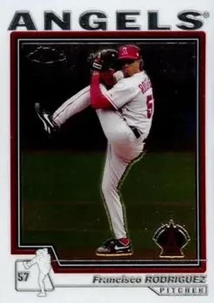 2004 Topps Chrome #77 - Francisco Rodriguez - Anaheim Angels