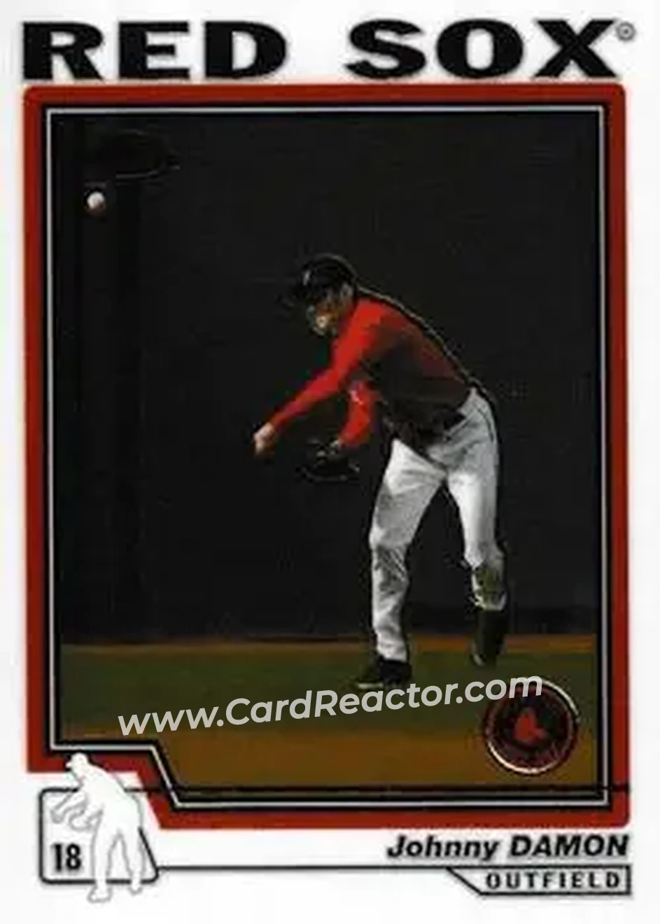 2004 Topps Chrome #82 - Johnny Damon - Boston Red Sox - Front