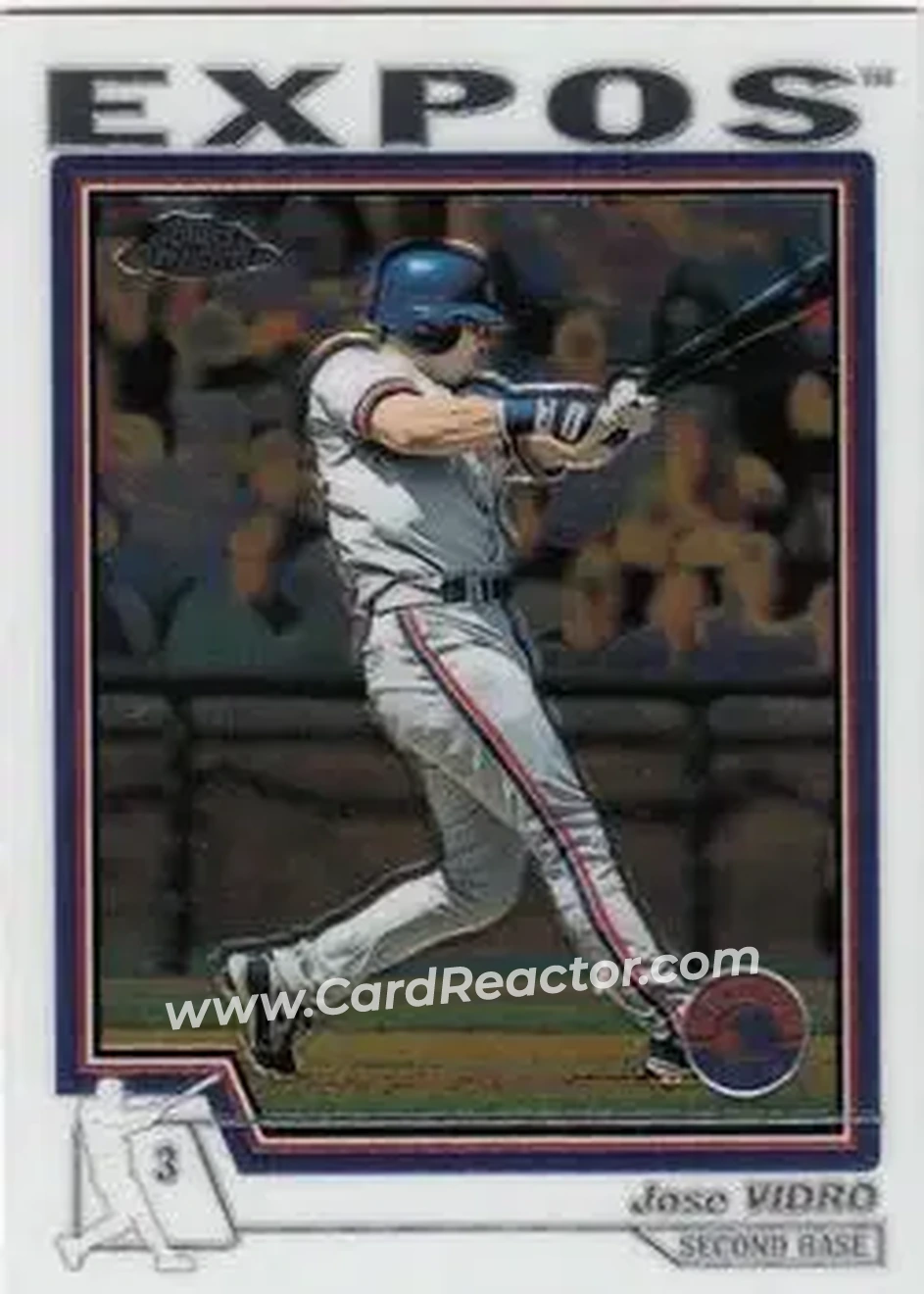 2004 Topps Chrome #90 - Jose Vidro - Montreal Expos - Front