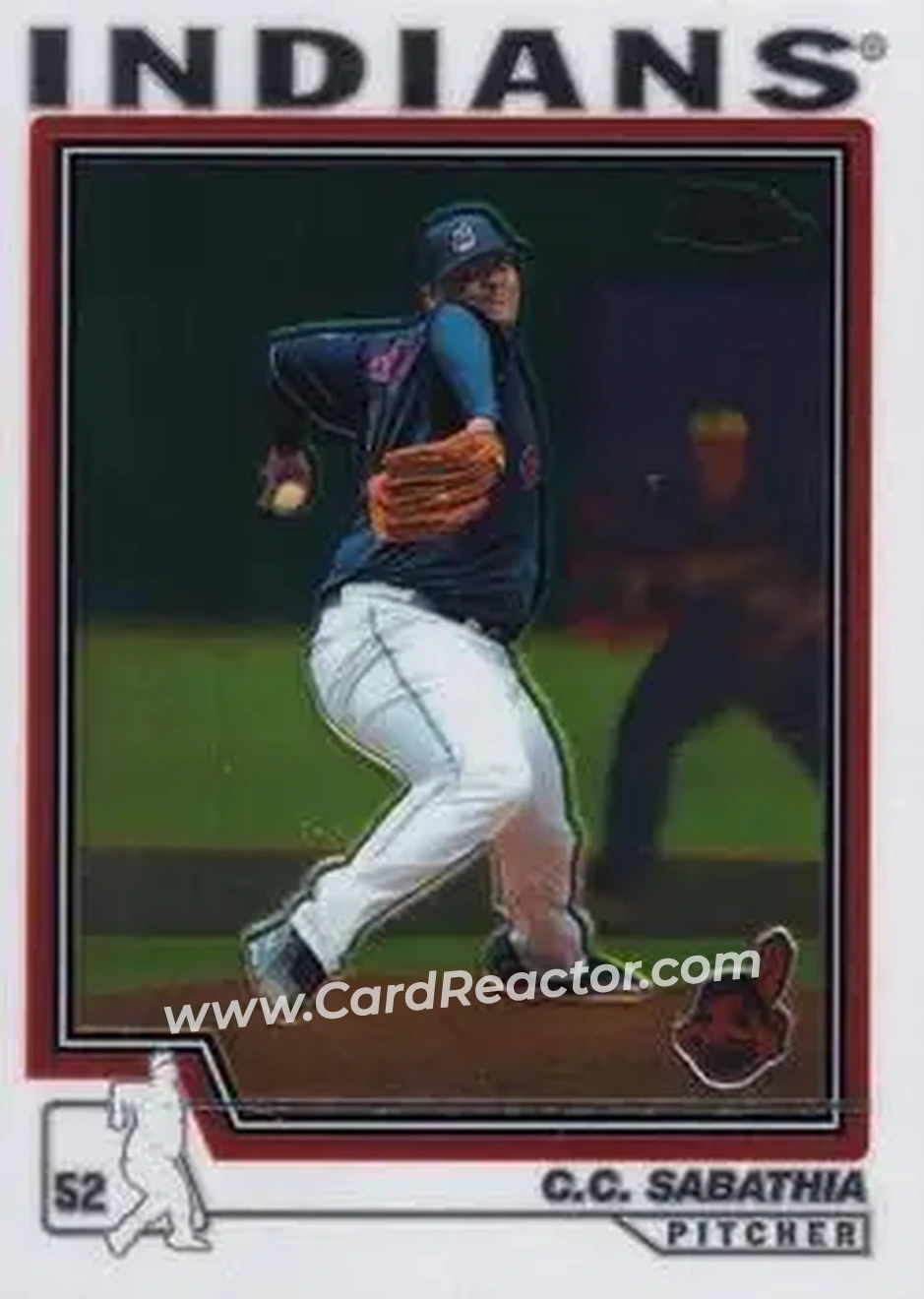 2004 Topps Chrome #99 - CC Sabathia - Cleveland Indians - Front 2004 Topps Chrome #99 - CC Sabathia - Cleveland Indians - Front