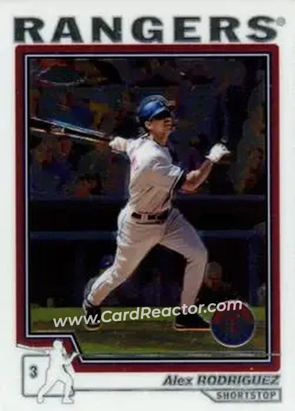 2004 Topps Chrome #100 - Alex Rodriguez - Texas Rangers - Front