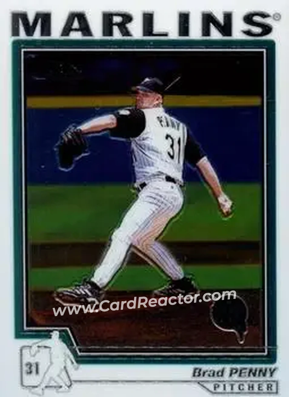 2004 Topps Chrome #101 - Brad Penny - Florida Marlins - Front 2004 Topps Chrome #101 - Brad Penny - Florida Marlins - Front