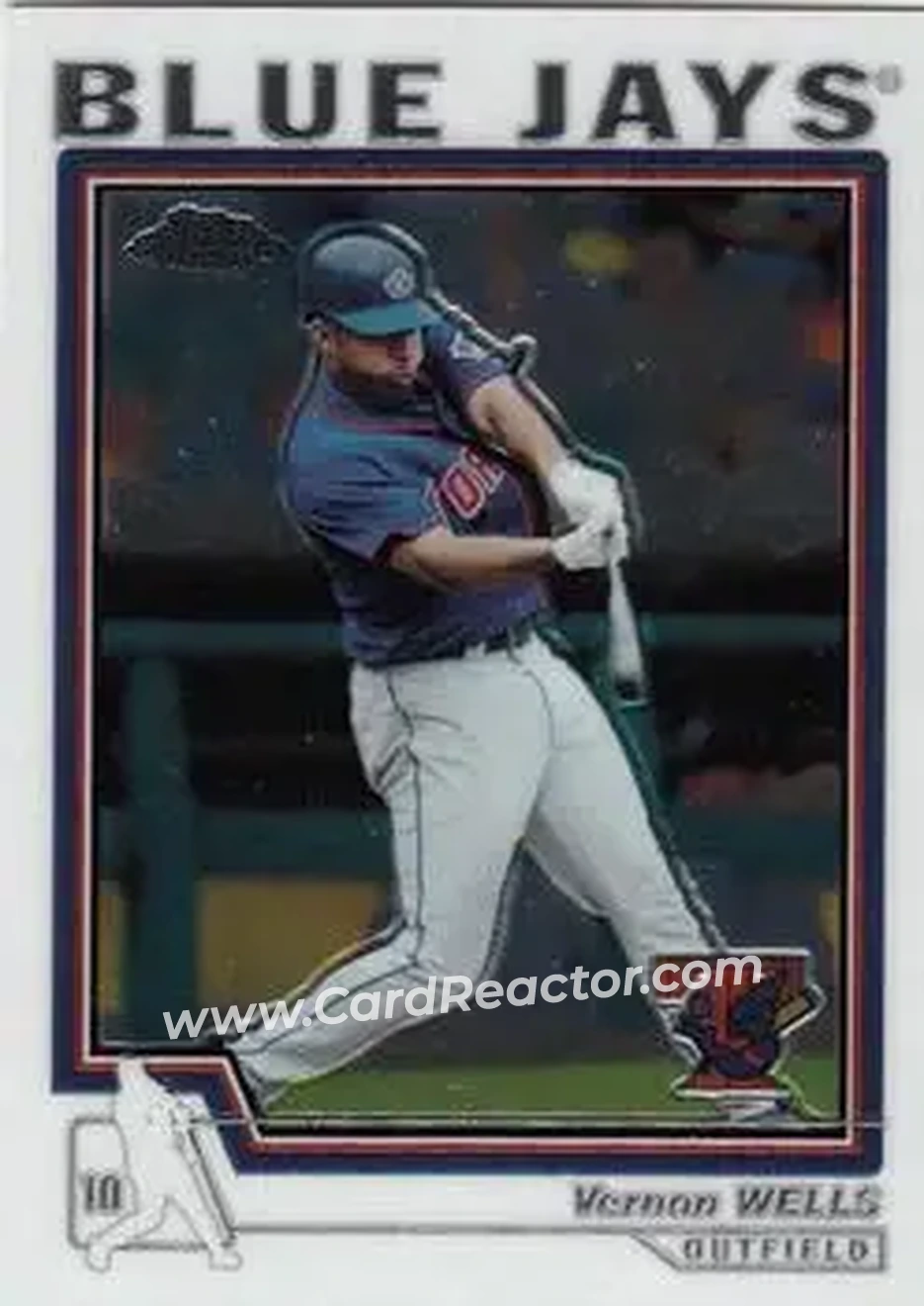 2004 Topps Chrome #120 - Vernon Wells - Toronto Blue Jays - Front 2004 Topps Chrome #120 - Vernon Wells - Toronto Blue Jays - Front