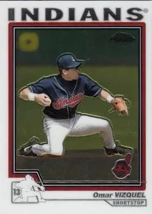 2004 Topps Chrome #143 - Omar Vizquel - Cleveland Indians