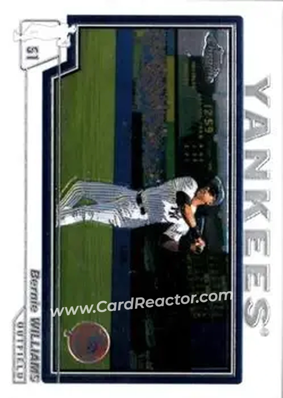 2004 Topps Chrome #160 - Bernie Williams - New York Yankees - Front