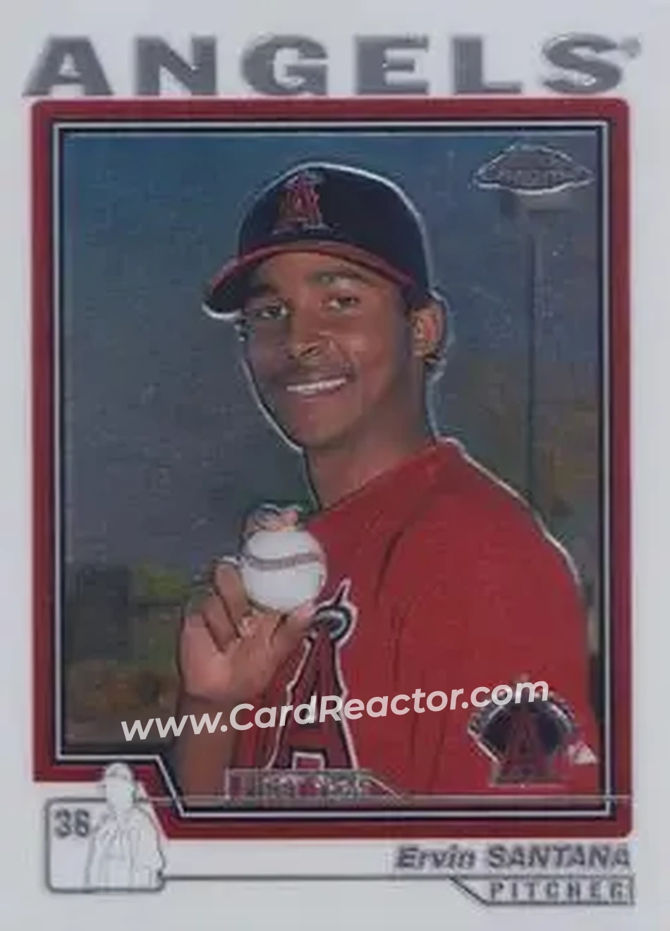 2004 Topps Chrome #249 - Ervin Santana - Anaheim Angels - Front