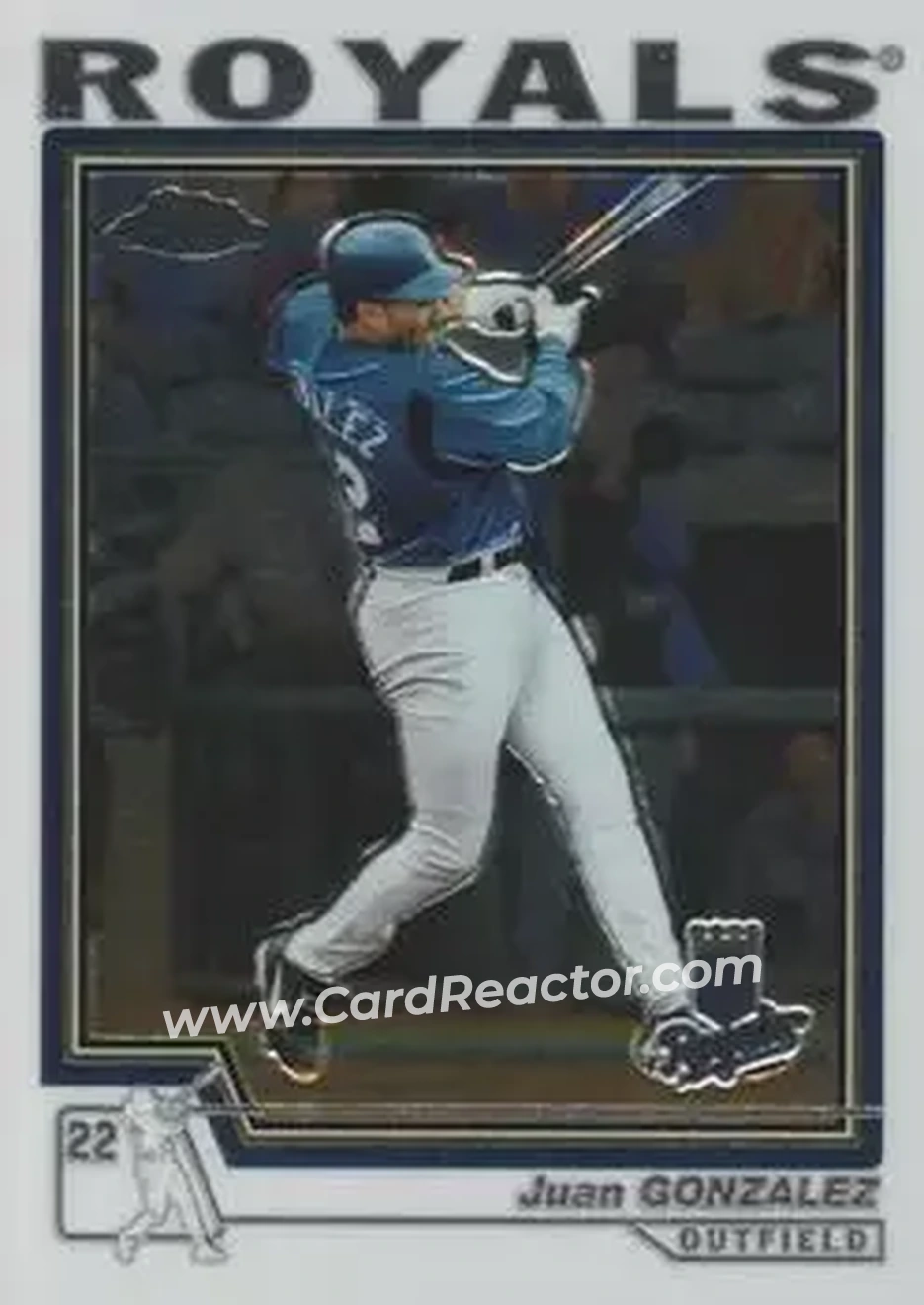 2004 Topps Chrome #342 - Juan Gonzalez - Kansas City Royals - Front