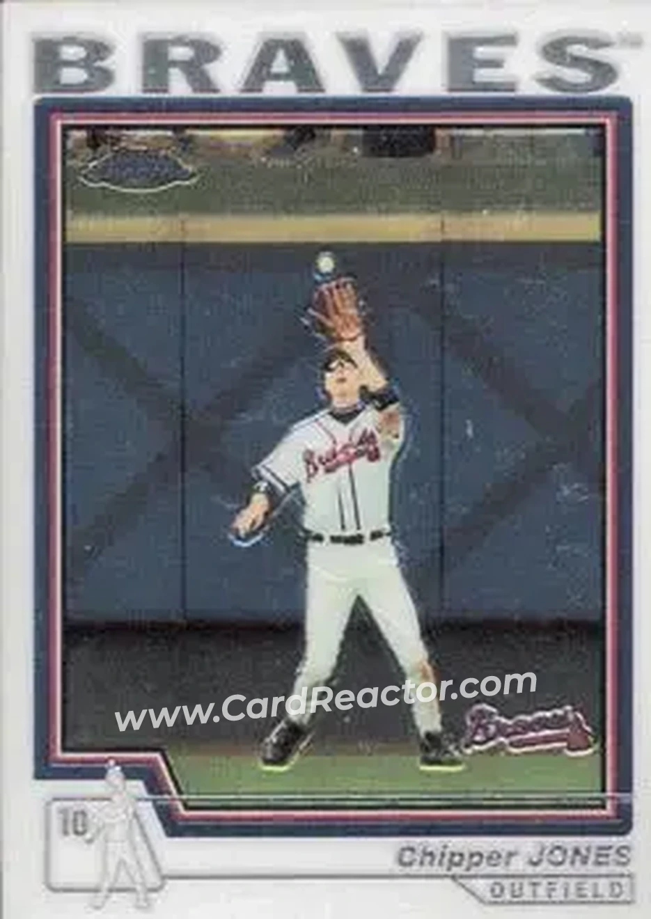 2004 Topps Chrome #390 - Chipper Jones - Atlanta Braves - Front