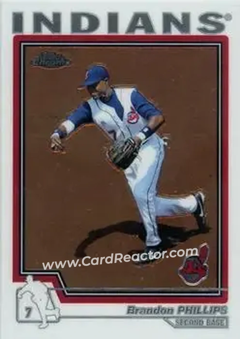 2004 Topps Chrome #168 - Brandon Phillips - Cleveland Indians - Front