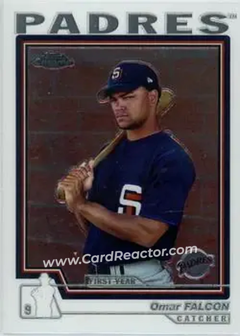 2004 Topps Chrome #211 - Omar Falcon - San Diego Padres - Front