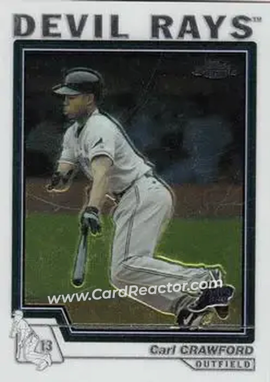 2004 Topps Chrome #273 - Carl Crawford - Tampa Bay Devil Rays - Front