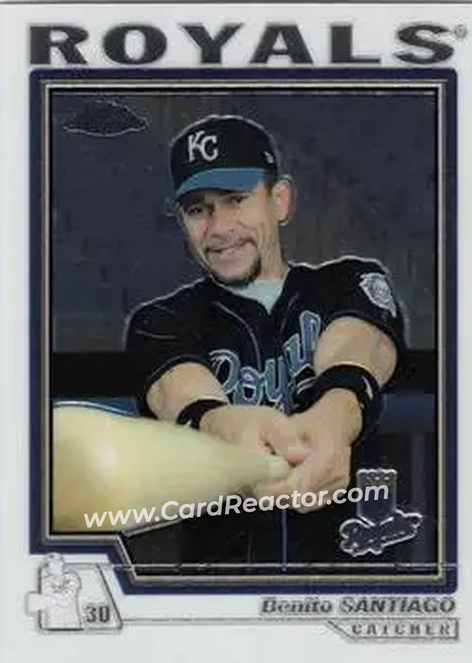 2004 Topps Chrome #304 - Benito Santiago - Kansas City Royals - Front