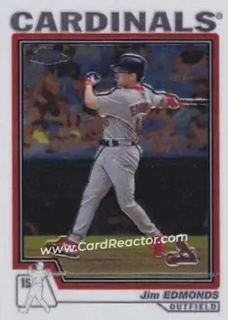 2004 Topps Chrome #307 - Jim Edmonds - St. Louis Cardinals - Front