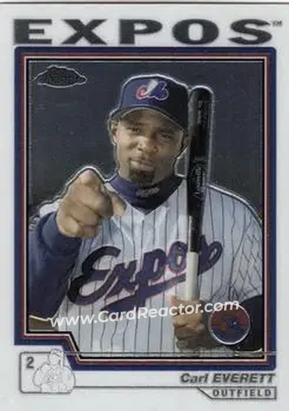 2004 Topps Chrome #312 - Carl Everett - Montreal Expos - Front