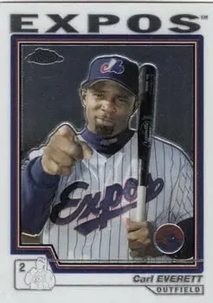 2004 Topps Chrome #312 - Carl Everett - Montreal Expos
