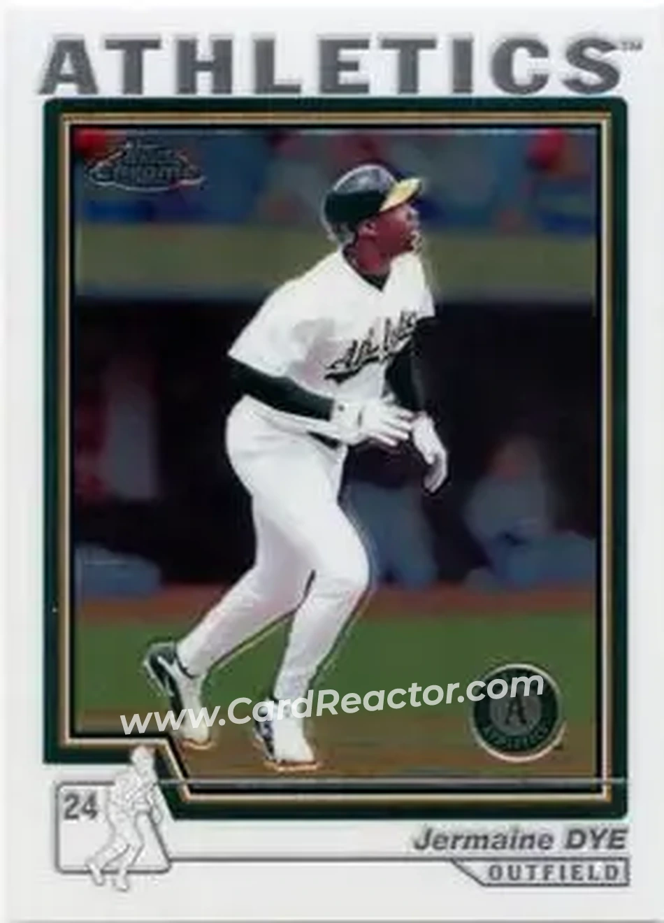 2004 Topps Chrome #322 - Jermaine Dye - Oakland Athletics - Front