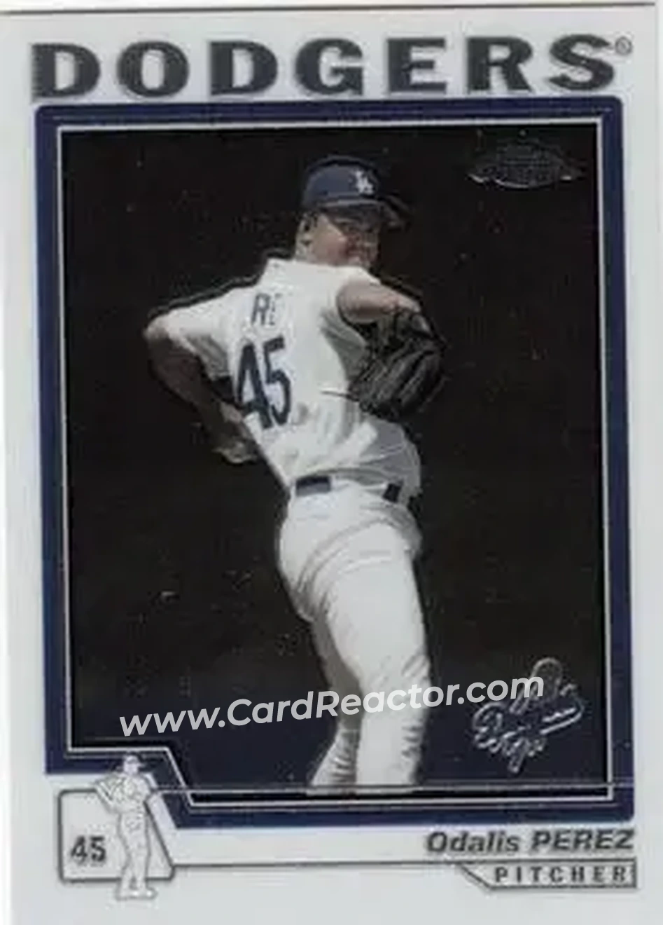 2004 Topps Chrome #336 - Odalis Perez - Los Angeles Dodgers - Front