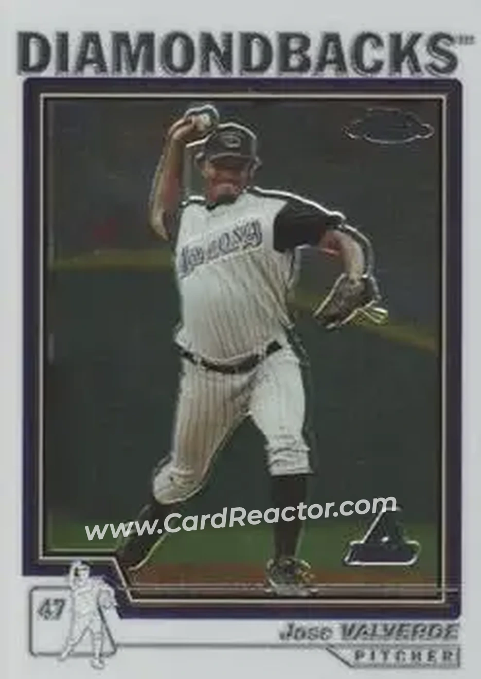2004 Topps Chrome #343 - Jose Valverde - Arizona Diamondbacks - Front