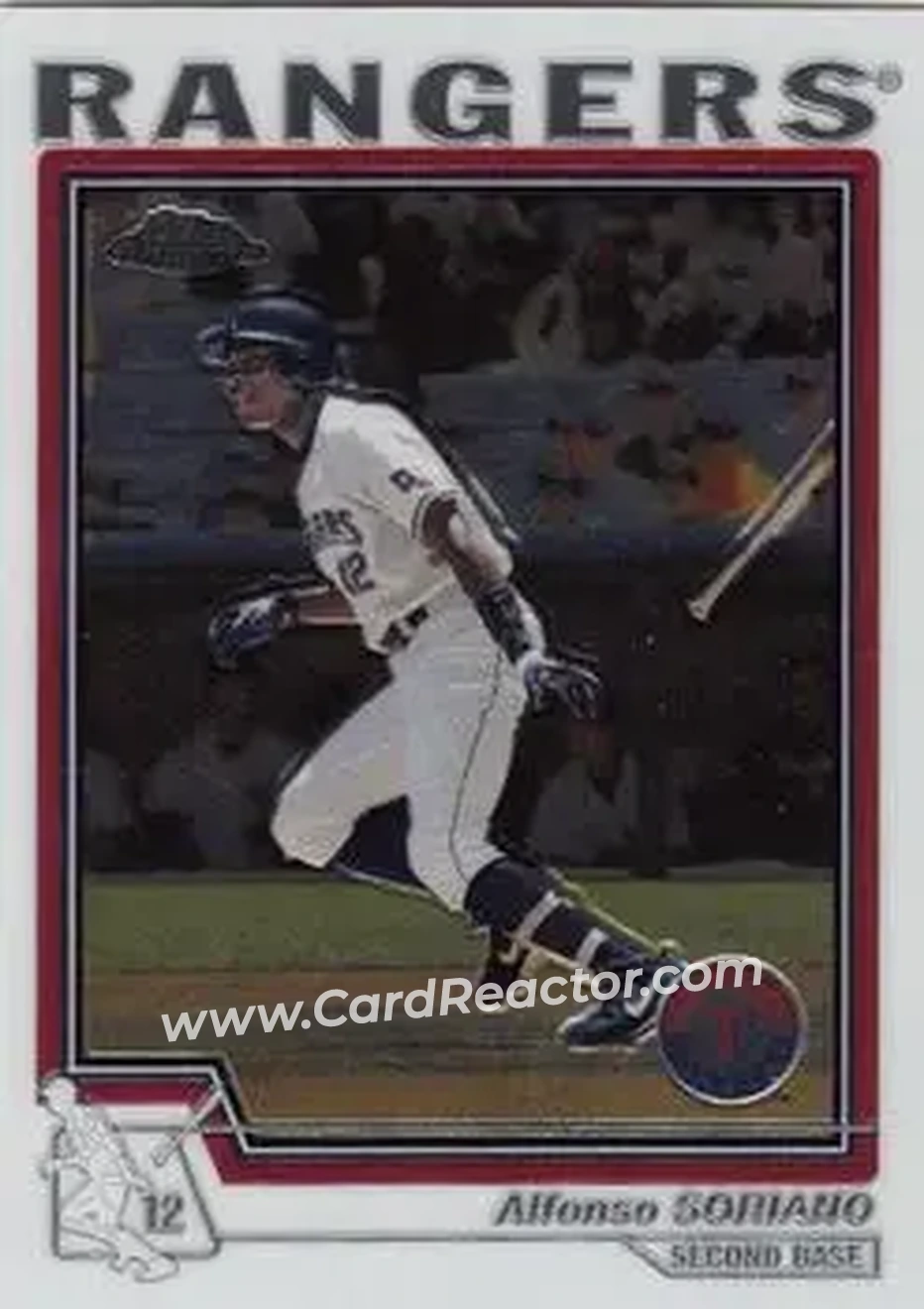 2004 Topps Chrome #350 - Alfonso Soriano - Texas Rangers - Front