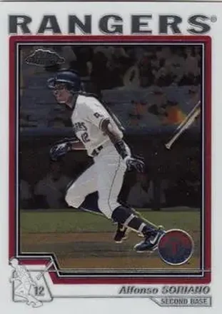 2004 Topps Chrome #350 - Alfonso Soriano - Texas Rangers