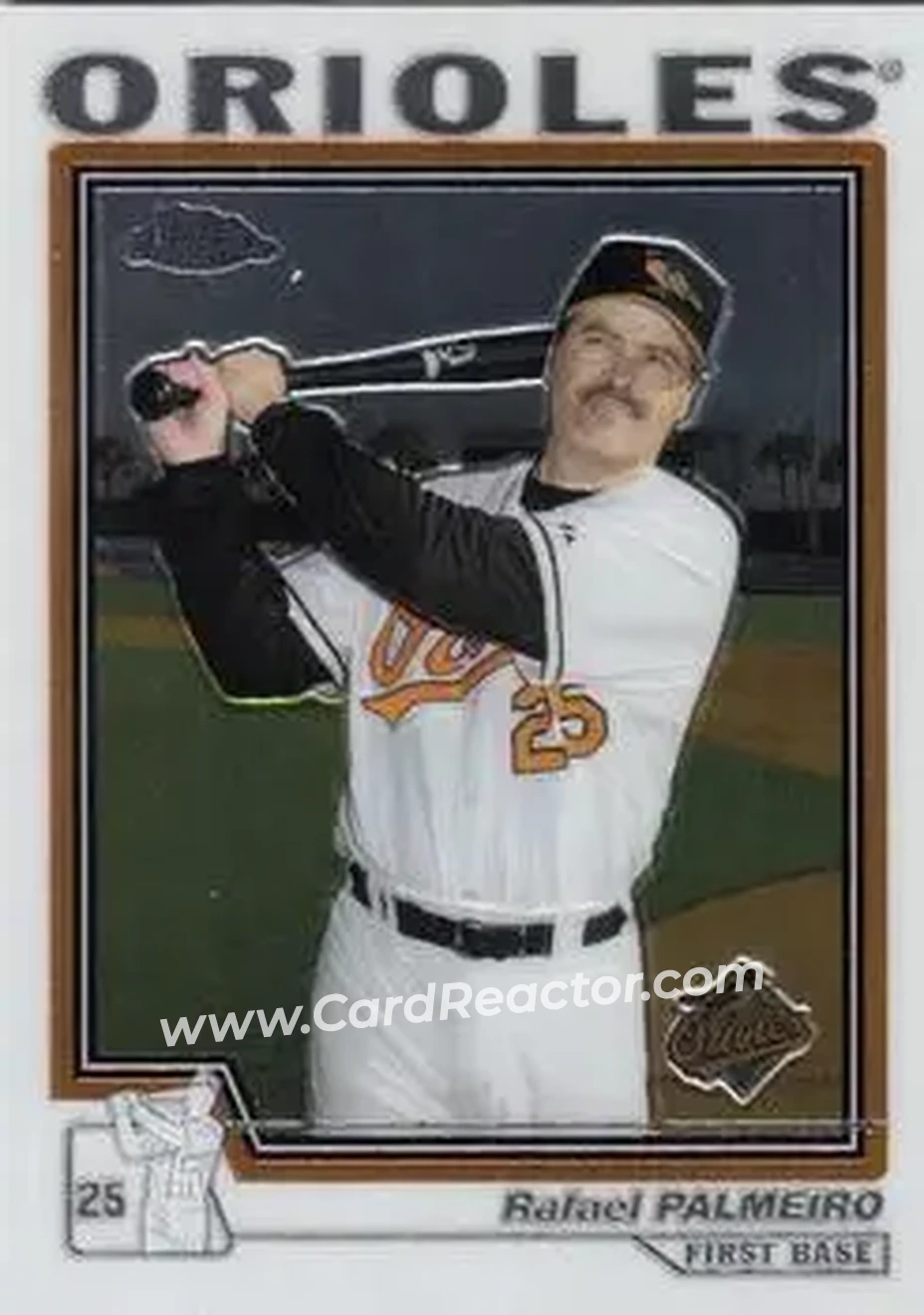 2004 Topps Chrome #353 - Rafael Palmeiro - Baltimore Orioles - Front