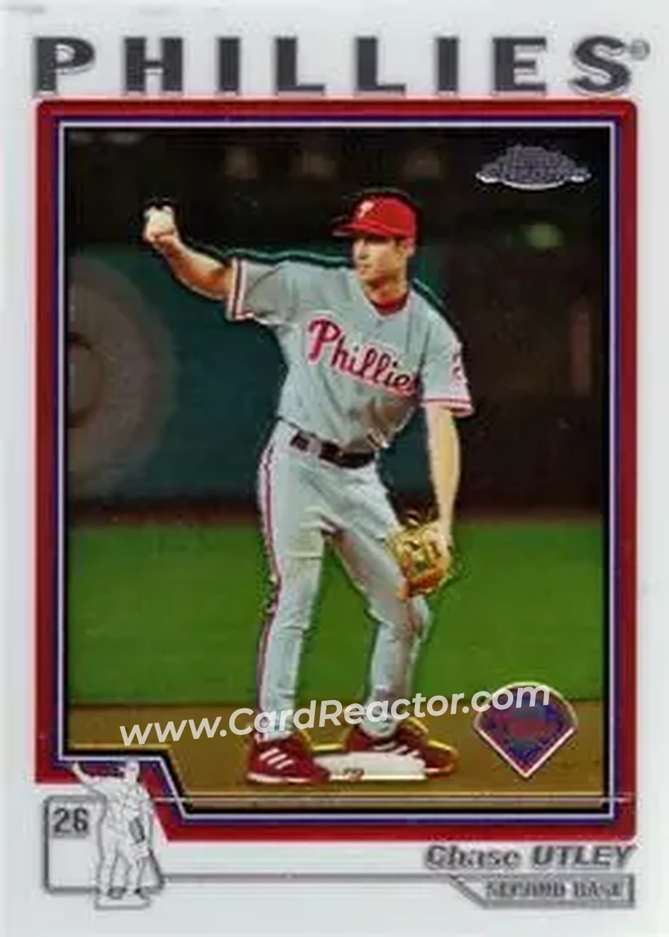 2004 Topps Chrome #383 - Chase Utley - Philadelphia Phillies - Front