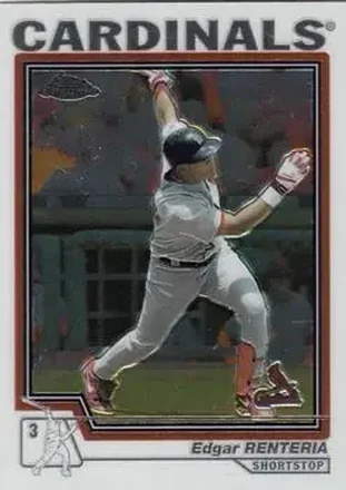 2004 Topps Chrome #389 - Edgar Renteria - St. Louis Cardinals