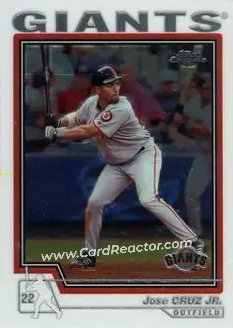 2004 Topps Chrome #135 - Jose Cruz - San Francisco Giants - Front