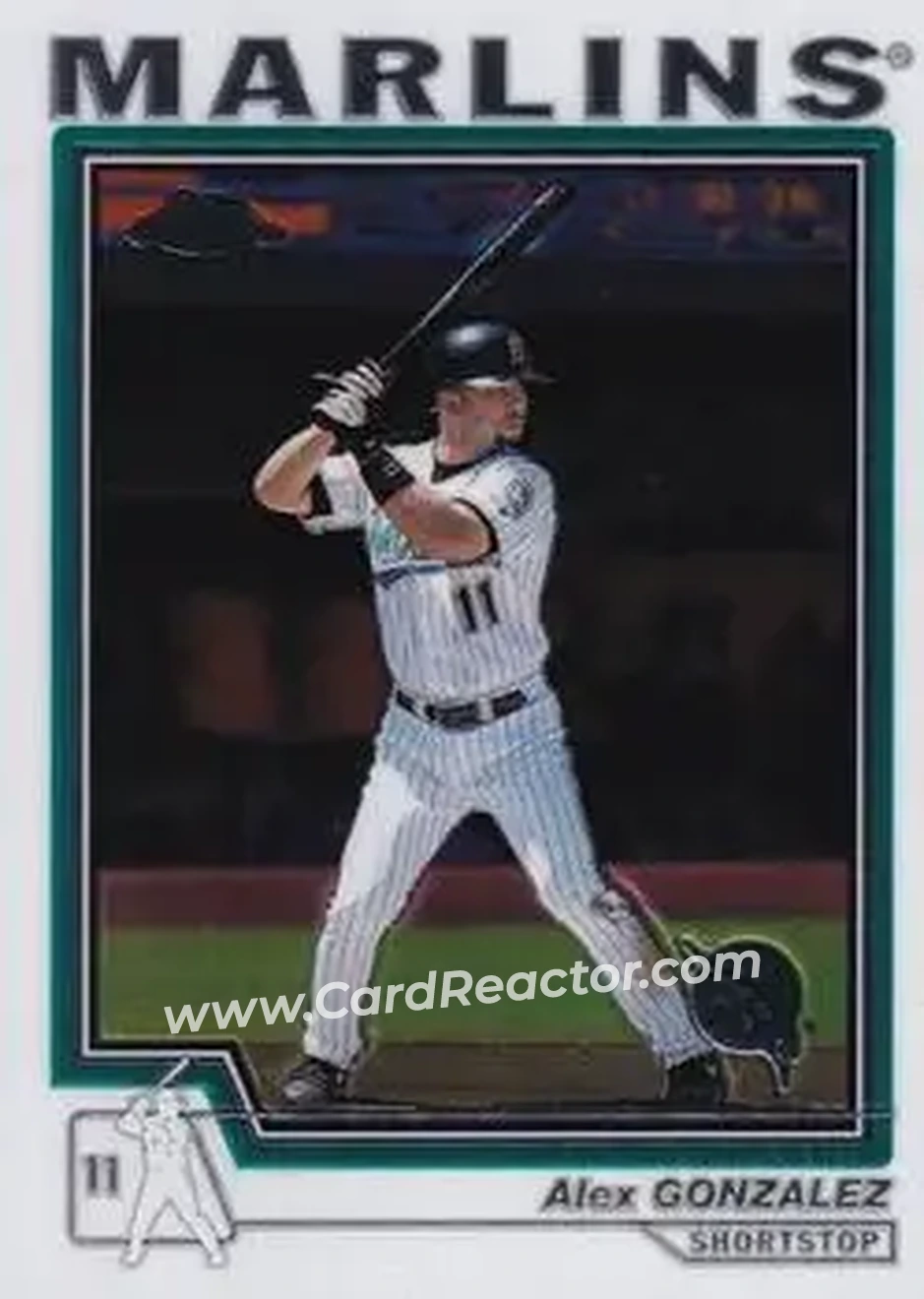 2004 Topps Chrome #144 - Alex Gonzalez - Florida Marlins - Front