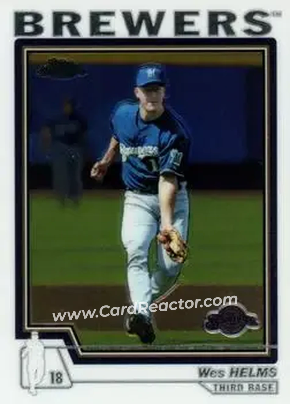 2004 Topps Chrome #147 - Wes Helms - Milwaukee Brewers - Front