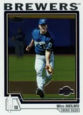 2004 Topps Chrome #147 - Wes Helms - Milwaukee Brewers
