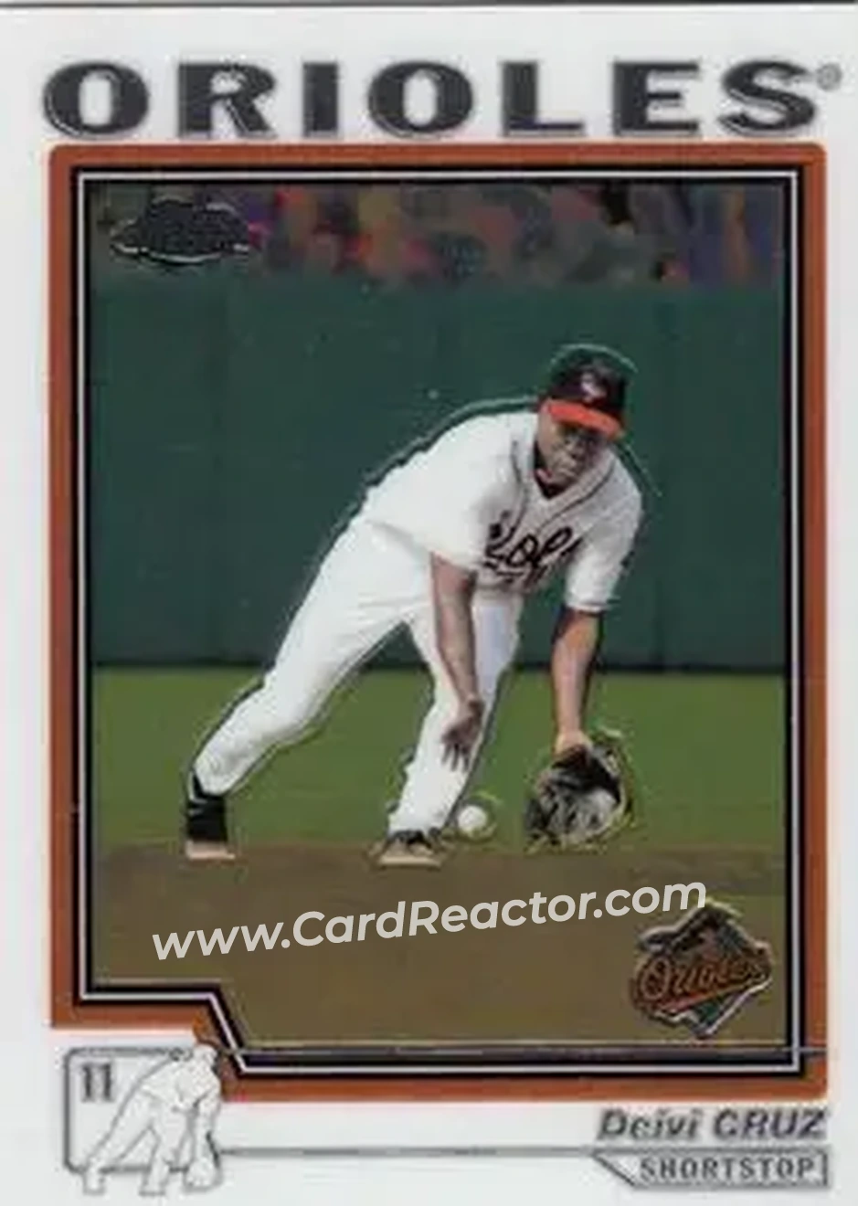 2004 Topps Chrome #148 - Deivi Cruz - Baltimore Orioles - Front